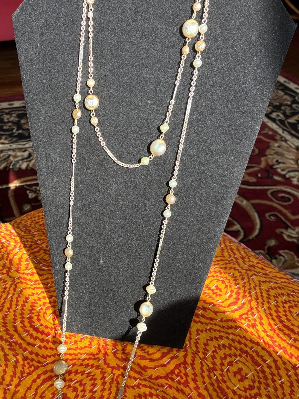 Liz Claiborne layered pearl necklace